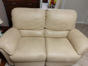 Reg.alo Divano in pelle  due posti con recliner