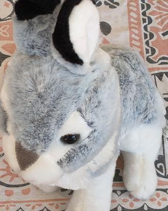 Peluche coniglio grigio bianco