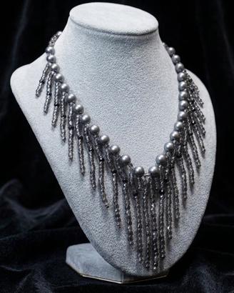 Collana Vintage Nera Neo gotico artigianale