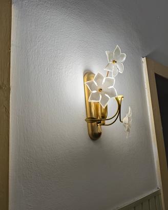 n.3 lampade da parete in vetro di murano 