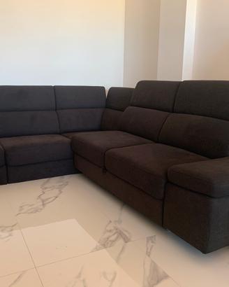 Divano letto angolare con schienali regolabili