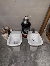 Coppia di sanitari CIELO completi di fontana bidet