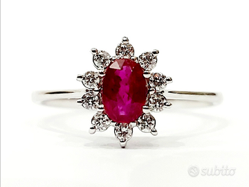 Anello a fantasia Astralia Rubino e Diamanti Oro