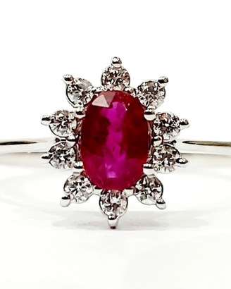 Anello a fantasia Astralia Rubino e Diamanti Oro