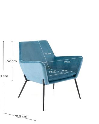 POLTRONA BLU VELLUTO