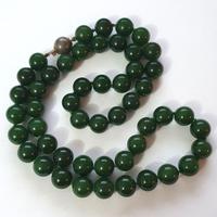 Antica Collana di perle vetro pregiate color verde