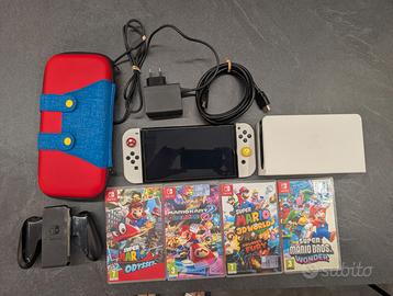 Nintendo switch oled + 4 giochi di Mario