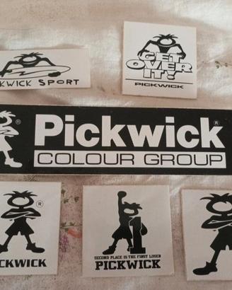 Adesivi vintage Pickwick anni 90 lotto 6 pezzi