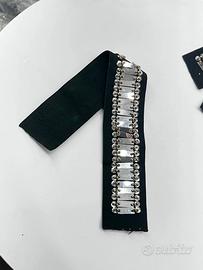 7 Applicazioni fascia strass argento sartoriale