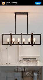 Lampadario da cucina sospeso 6 luci