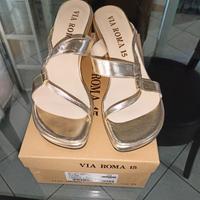 Sandali con zeppa in vera pelle tg39 NUOVI