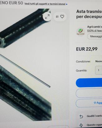 Asta trasmissione 9 denti diametro 8 153cm 