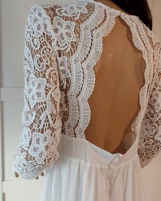 Abito da sposa nuovo corpetto pizzo