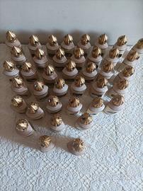 LOTTO 40 BOMBONIERE Portacandele oro crema