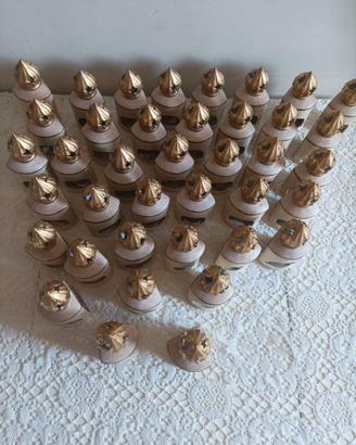 LOTTO 40 BOMBONIERE Portacandele oro crema