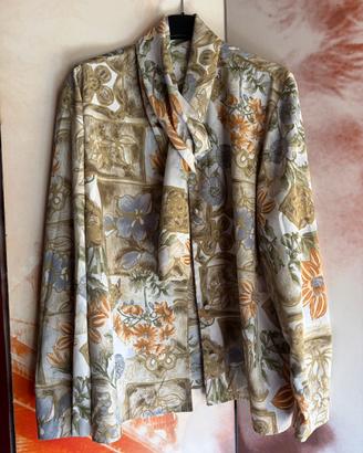 Camicia vintage, fantasia floreale, made in Italy