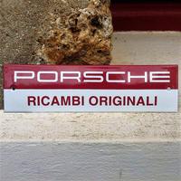 Insegna Smaltata PORSCHE Ricambi Originali Targa