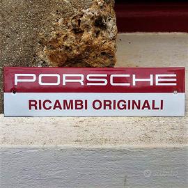 Insegna Smaltata PORSCHE Ricambi Originali Targa