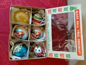  palline in vetro anni 60/70 x albero di Natale 