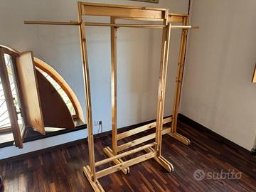 Set di 2 appendiabiti in legno laccato