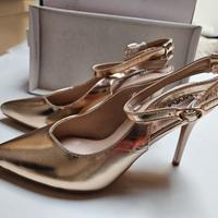 Scarpe con tacco champagne