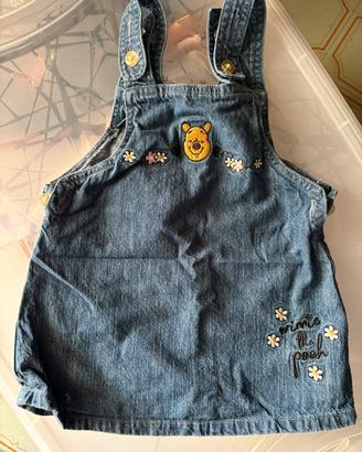Salopette denim 3/6 mesi