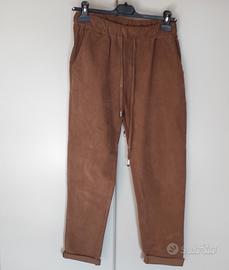 pantaloni donna a costine