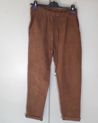 pantaloni donna a costine