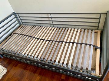 Letto singolo Ikea con secondo letto estraibile