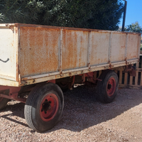 Carrello agricolo ralla timone sterzante 2 assi