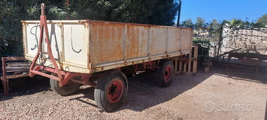 Carrello agricolo ralla timone sterzante 2 assi