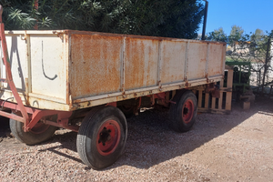 Carrello agricolo ralla timone sterzante 2 assi