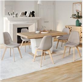 Set 6 Sedie nuove color beige – Eleganti e moderne