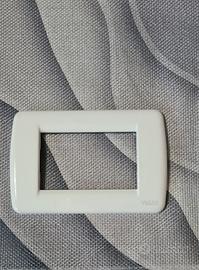 Placca Vimar Idea Rondò 3 moduli, metallo Bianco