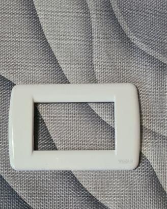 Placca Vimar Idea Rondò 3 moduli, metallo Bianco