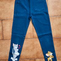 leggings blu da bambina