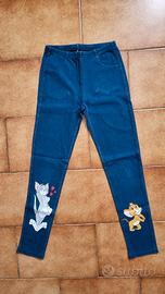 leggings blu da bambina