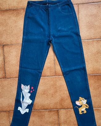 leggings blu da bambina