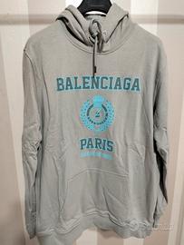 Felpa Balenciaga uomo grigia taglia XXL.