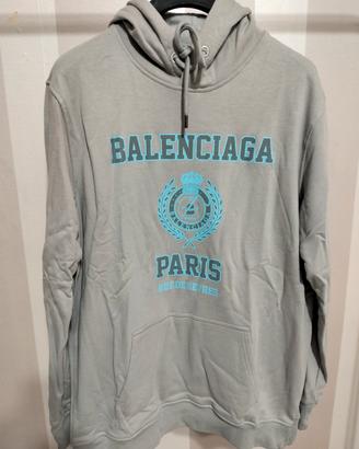 Felpa Balenciaga uomo grigia taglia XXL.