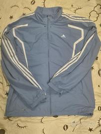 Giacca a Vento Adidas Vintage XL - Celeste