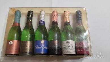 Lotto 6 bottiglie champagne miniatura ALPA