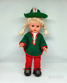 Bambola Tirolese 3M vintage anni 60 vestito MMM