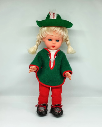 Bambola Tirolese 3M vintage anni 60 vestito MMM