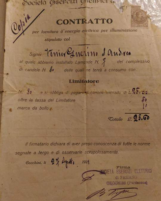 Documento antico 1936