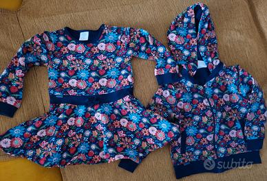 Abito primaverile con giacchina bimba 2/3 anni