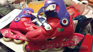Roller bambina Play3 rosa lilla taglia 32-34