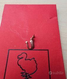 Ciondolo Dodo pomellato in oro rosa lettera 'U'