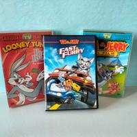  DVD Warner Bros 
 3 pz. Looney Tunes ,Tom & Gerry