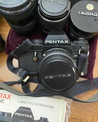 Pentax ILX con obbiettivi e filtri